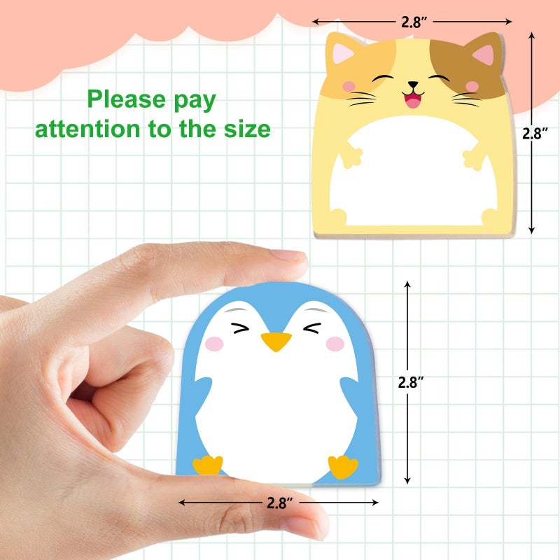 Fancy Land 24 Pads Cute Sticky Notes Animal Sticky Notes for Teachers Classrooms 720 Sheets Memo Pads Page Markers Flags Teacher Appreciation Valentine Gift Home Office School Supplies Cute - Image 4