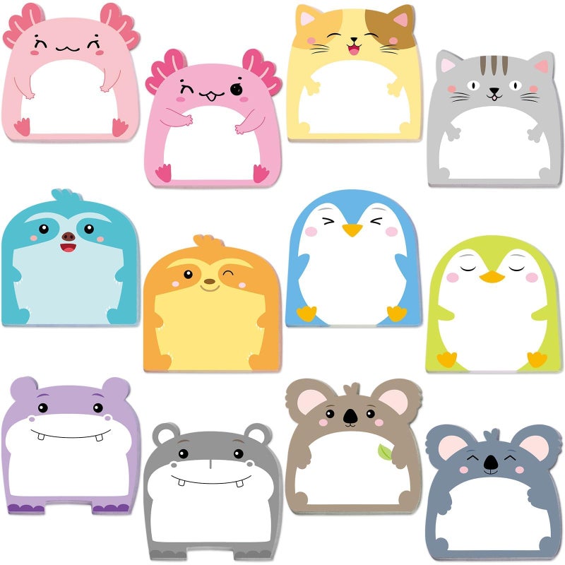 Fancy Land 24 Pads Cute Sticky Notes Animal Sticky Notes for Teachers Classrooms 720 Sheets Memo Pads Page Markers Flags Teacher Appreciation Valentine Gift Home Office School Supplies Cute - Image 1