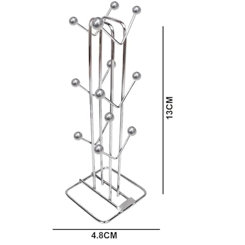 12FOR COLLECTION Combo cup stand holder and Tawa Stand for Kitchen - 100% Rust-Free Stainless Steel Rolling Pin Board Holder Wall Mount Stand 4 in1 Holder - Image 5