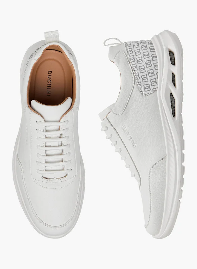دوتشيني Men's Monogram Print Lace-Up Sneakers