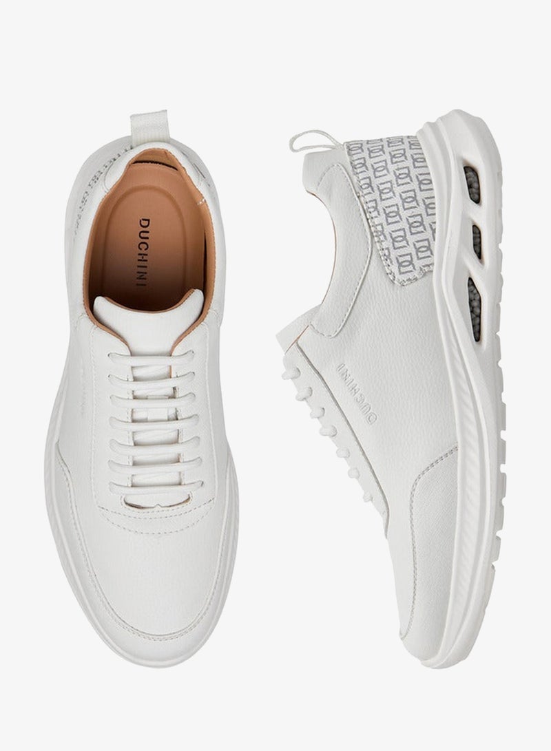 DUCHINI Men's Monogram Print Lace-Up Sneakers - Image 3