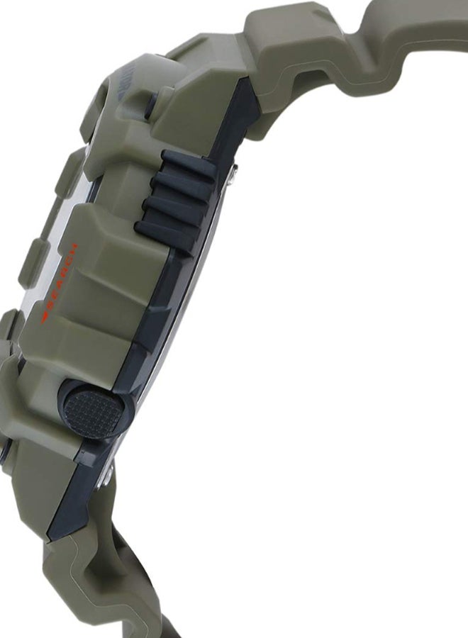 كاسيو ساعة يد رقمية وبعقارب وسوار من الراتينج طراز HDC-700-3A2VDF - قياس 49 مم - لون أخضر رجال - Image 3