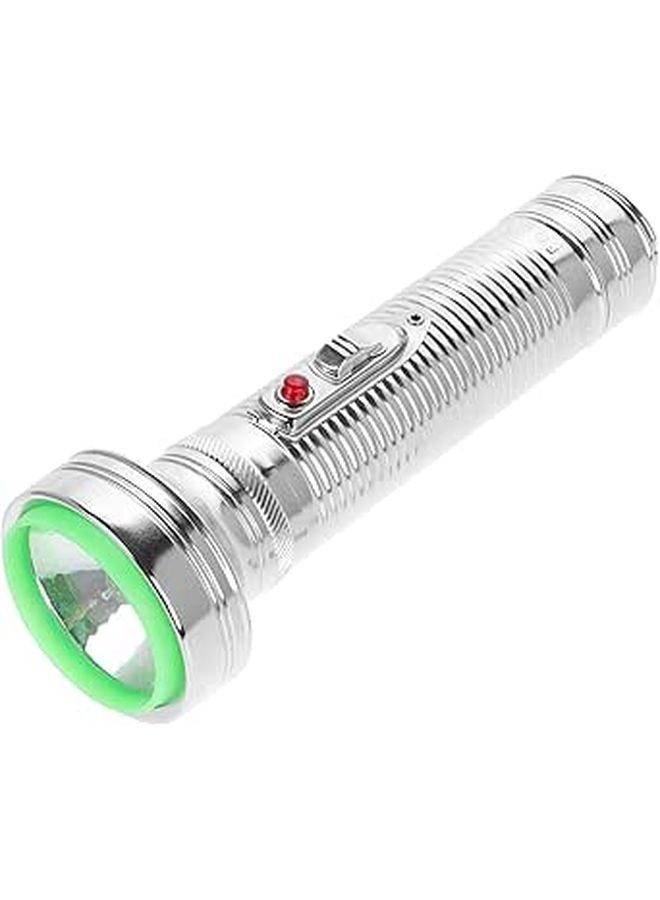 Vintage Metal Flashlight Retro Torch With D Cell Battery For Camping Rural Home - Image 1