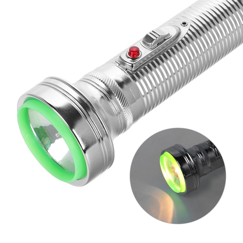 Vintage Metal Flashlight Retro Torch With D Cell Battery For Camping Rural Home - Image 4