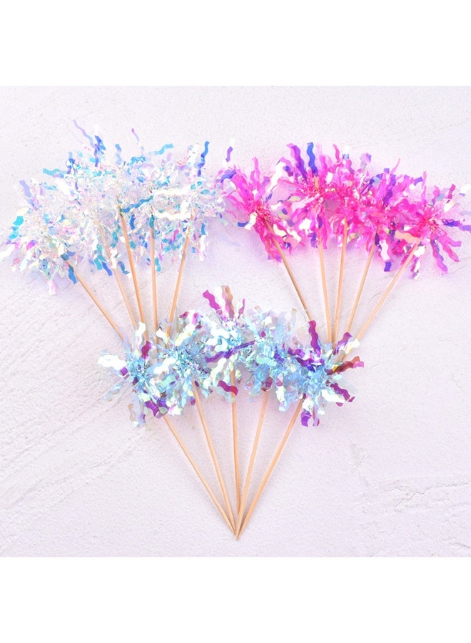 20PCS Sparkling Cupcake Toppers Cake Decorations, MultiColor Dazzling Firework Cake Dessert and Cupcake Decor, Holiday and Party Accessories for Kids Baby Shower Theme Wedding Engagement Bridal Shower Birthday Party Cake Decoration - Image 3