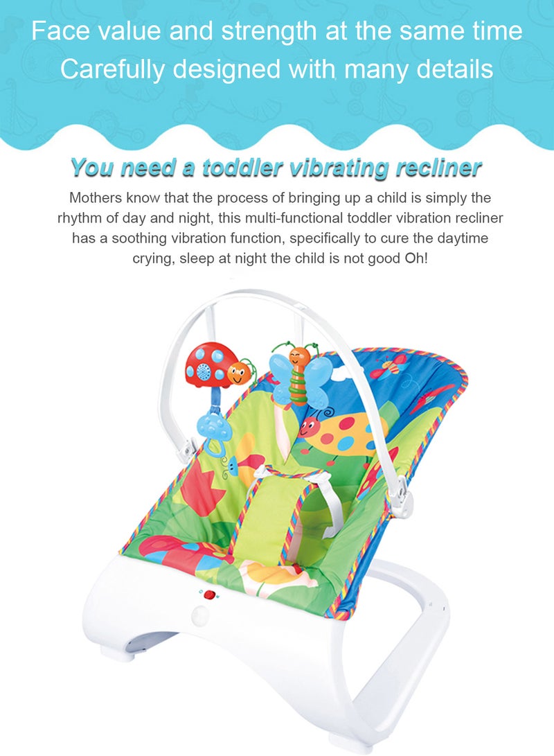 ما بيبي كرسي هزاز هزاز للأطفال. كرسي هزاز للأطفال مع موسيقى، أرجوحة أطفال خفيفة الوزن، يمكن أن تستلقي وتجلس - Image 4