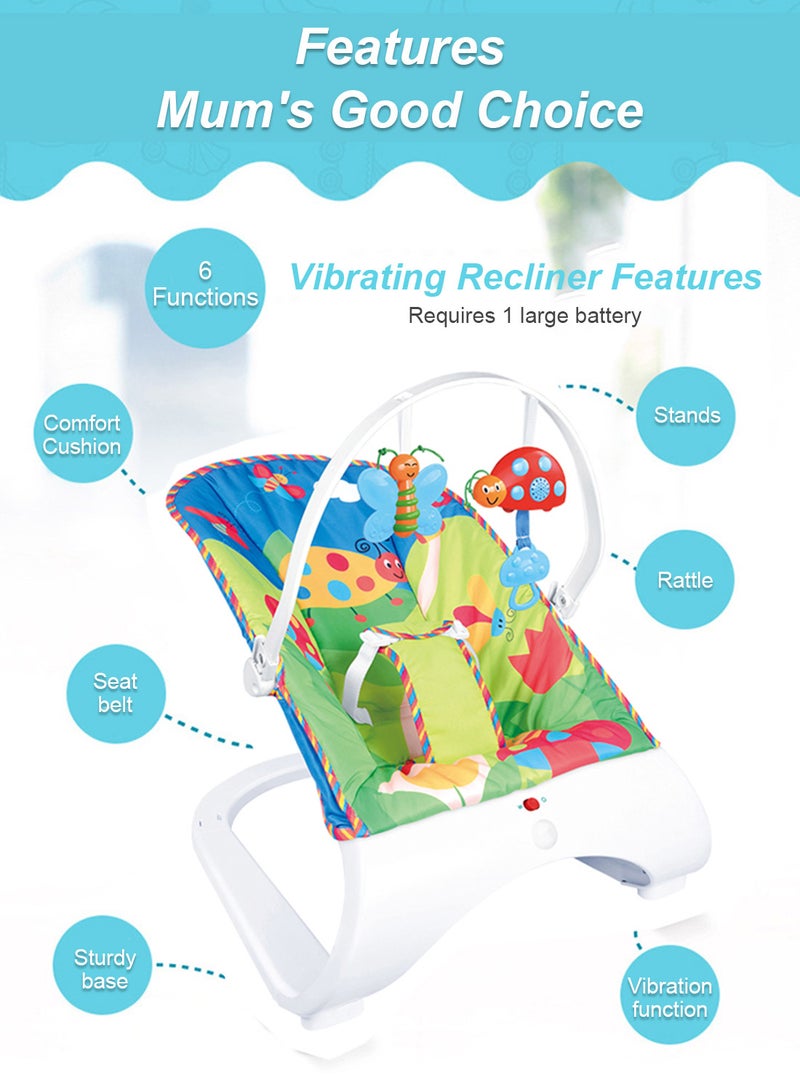 ما بيبي كرسي هزاز هزاز للأطفال. كرسي هزاز للأطفال مع موسيقى، أرجوحة أطفال خفيفة الوزن، يمكن أن تستلقي وتجلس - Image 5