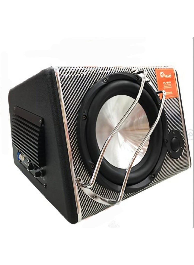 Generic SMART Car Subwoofer 10-inch Refit Car Audio Speaker Subwoofer 4800W Big Power Car Subwoofer with Box and Built-in Amplifier - Black  - Image 1