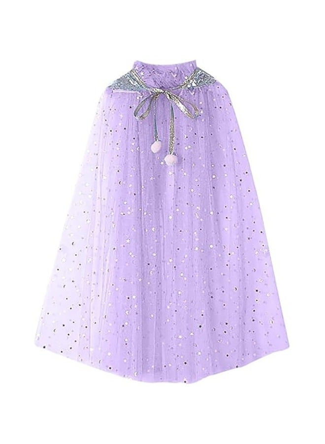 Loquat 【19000 People Praise】 Aisha Cloak Suit  Performance Dress Children's Luminous Dress New-Colour:Elsa Purple Cloak - Image 1