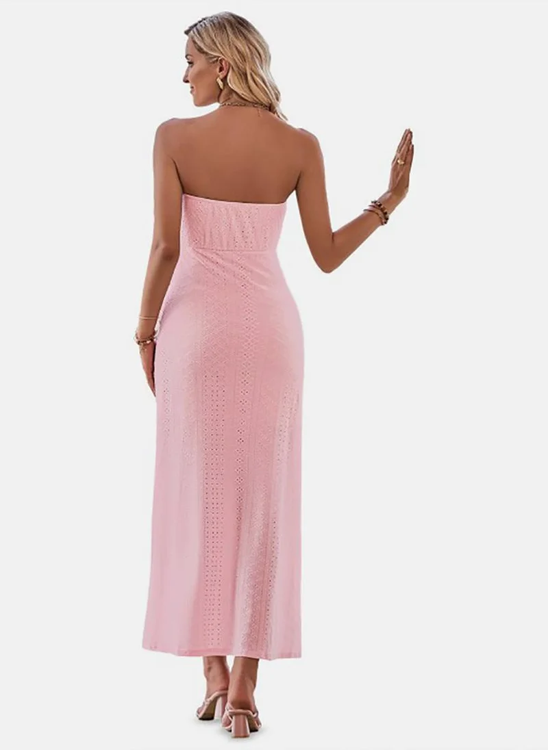 YUNIQEE Pink Strapless Midi Dress