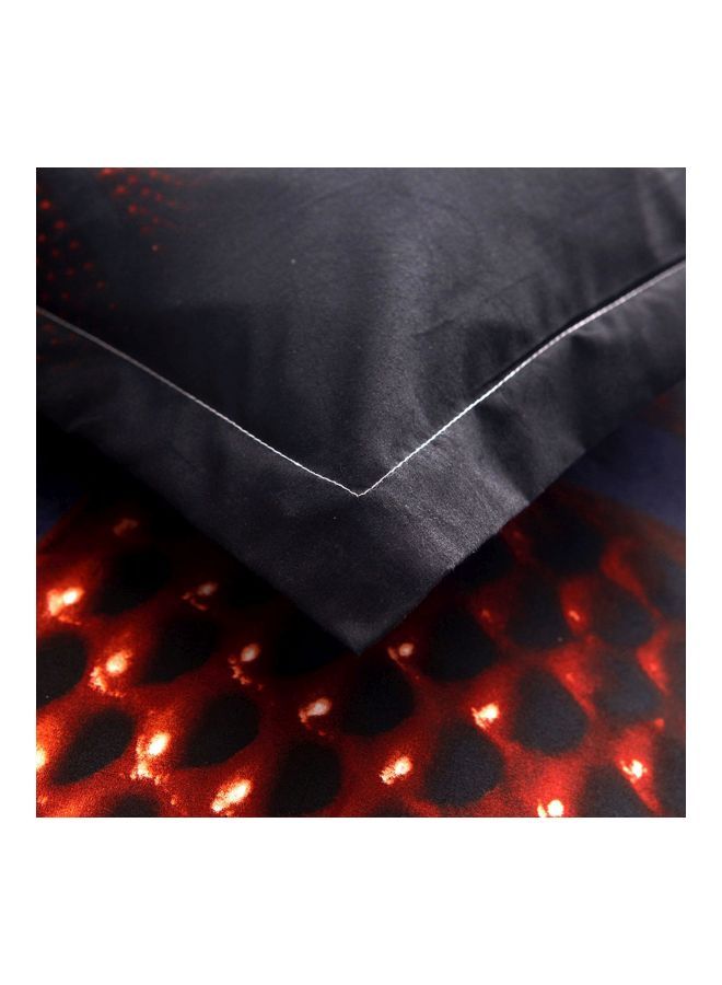 NIBEMINENT 3-Piece Basketball Printed Bedcover Set Polyester Black/Purple/Orange - Image 4