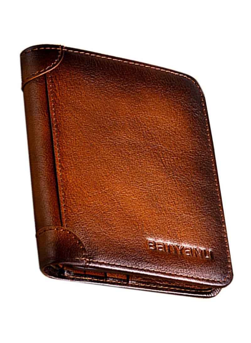 BanYaNu SENYIDUCAN RFID Trifold Wallet for Men - Mens Genuine Leather Wallets - 11 Credit Card Holders - Mens Tri Fold Wallet with 2 Money Cash Slots - Gift For Man - Image 1