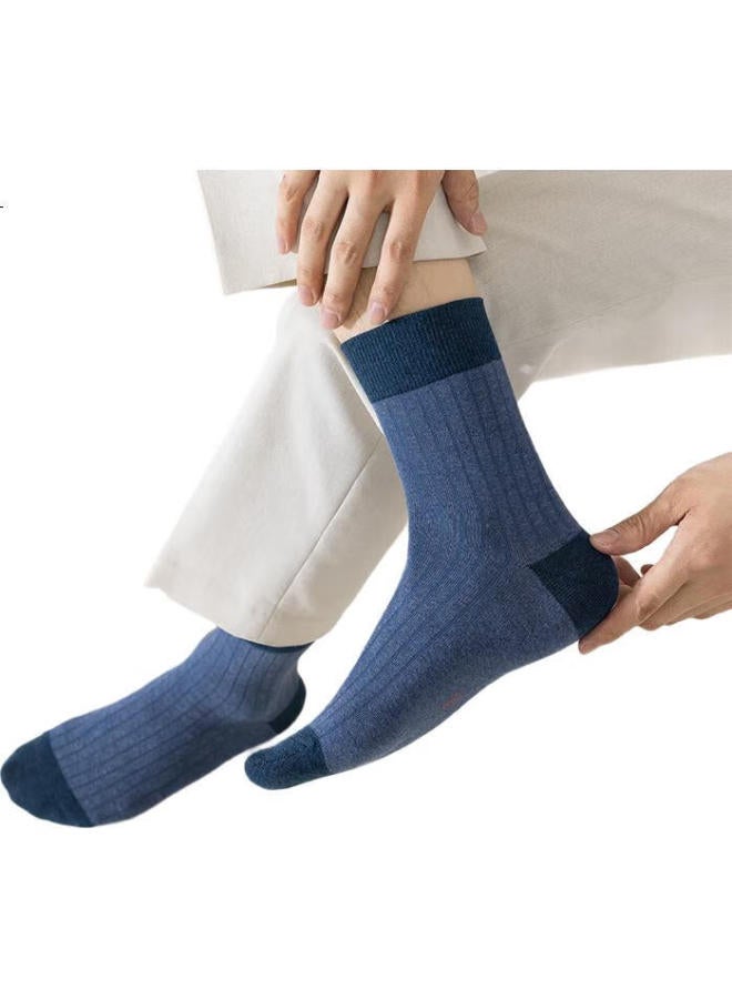 THREEGUN Sanqiang [Yinxiang Series] Men'S Socks, 100% Pure Cotton, Odor-Resistant Socks, Men'S Patchwork Style - Image 3