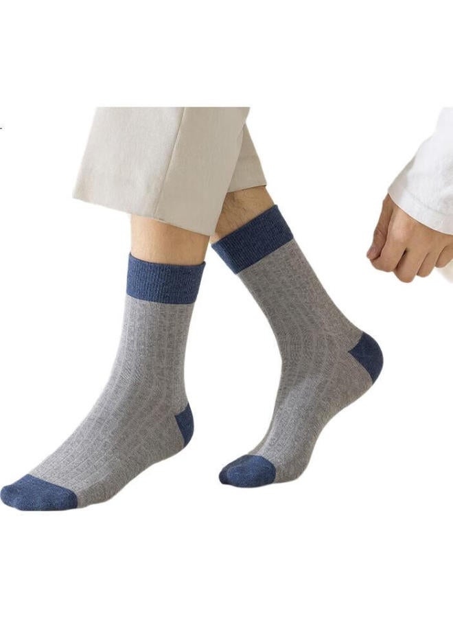 THREEGUN Sanqiang [Yinxiang Series] Men'S Socks, 100% Pure Cotton, Odor-Resistant Socks, Men'S Patchwork Style - Image 1