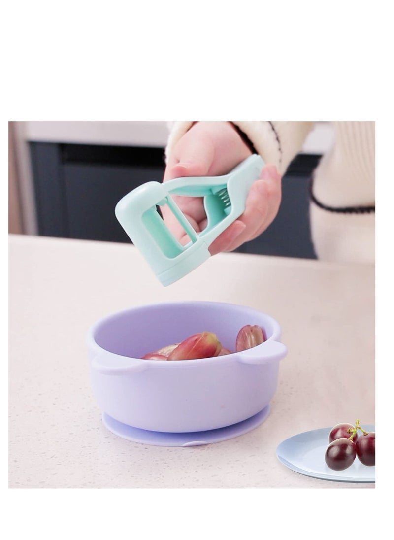 Grape Cutter for Kids, Stainless Steel Fruit Cutter, Quarter Grape Slicer, Suitable for Vegetable Fruit Salad Cake Decoration, Kitchen Gadget Fruit Slicer (Blue) - pzsku/Z62CD9DA80B3CF3C759A9Z/45/_/1692769722/e061779b-c583-4e8d-9775-56a2dfb074cf