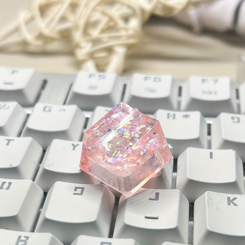 Upgrade Your Keyboard with These Pink And White Colorful Translucent Keycaps DIY Your Own Creative Personality - Image 2