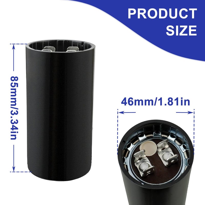 BOJACK 270-324 uF/MFD 250 VAC 50/60 Hz Universal Round Start Capacitor Electrical Replacement - Image 2