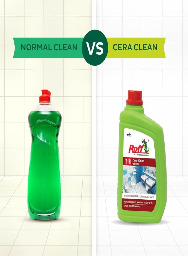 Roff Cera Tile Cleaner,Rapid Action Tile,Concentrated Liquid for Tough Stains,Multi-surface Floor and Tile Cleaner 1000 ml-(Roff Tile Cleaner & Tile Brush) - Image 4