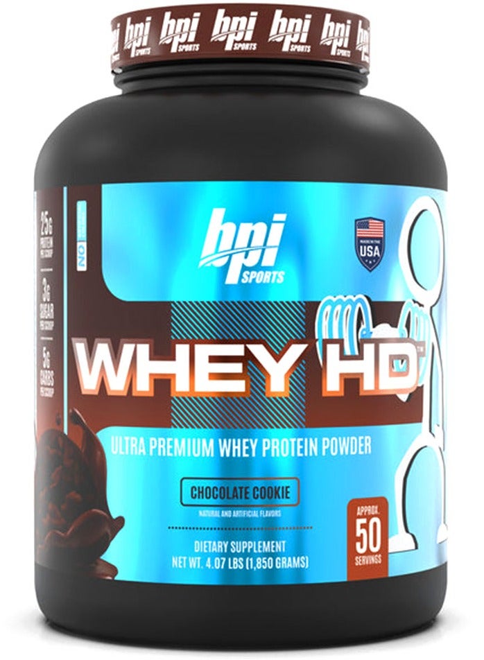 BPI SPORTS Whey HD Chocolate Cookie 4.2 Lb High-quality fast-absorbing protein