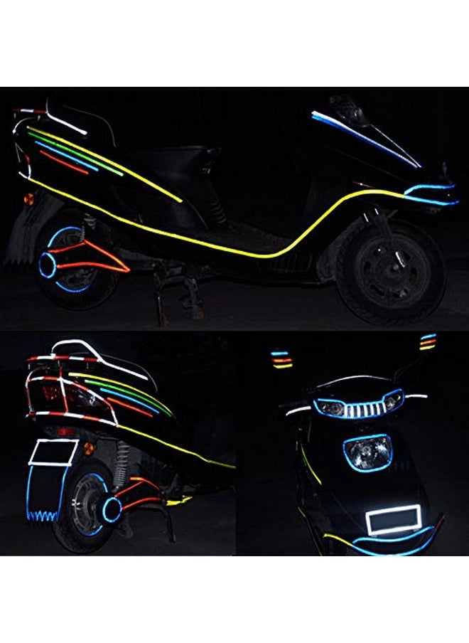 Dogxiong - 5 Package Reflective Tape Outdoor Safety Warning Lighting Sticker Waterproof Bike Reflector Tape For Car Bicycle Motorcycle Rim Self Adhesive Diy Decoration - Image 1