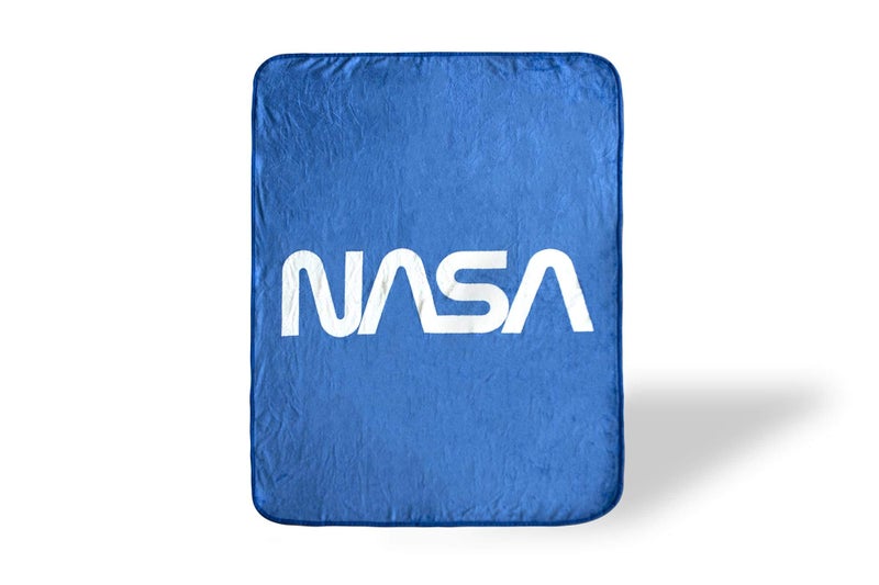 JUST FUNKY Just Funky NASA Logo Fleece Soft Throw Blanket | Large NASA Blanket | NASA Logo Design Soft Blankets and Throws | Official NASA Throw Blankets | Measures 60 x 45 Inches  - Image 1