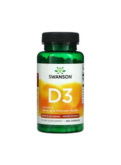 SWANSON Vitamin D3,  2,000 IU, 250 Capsules 