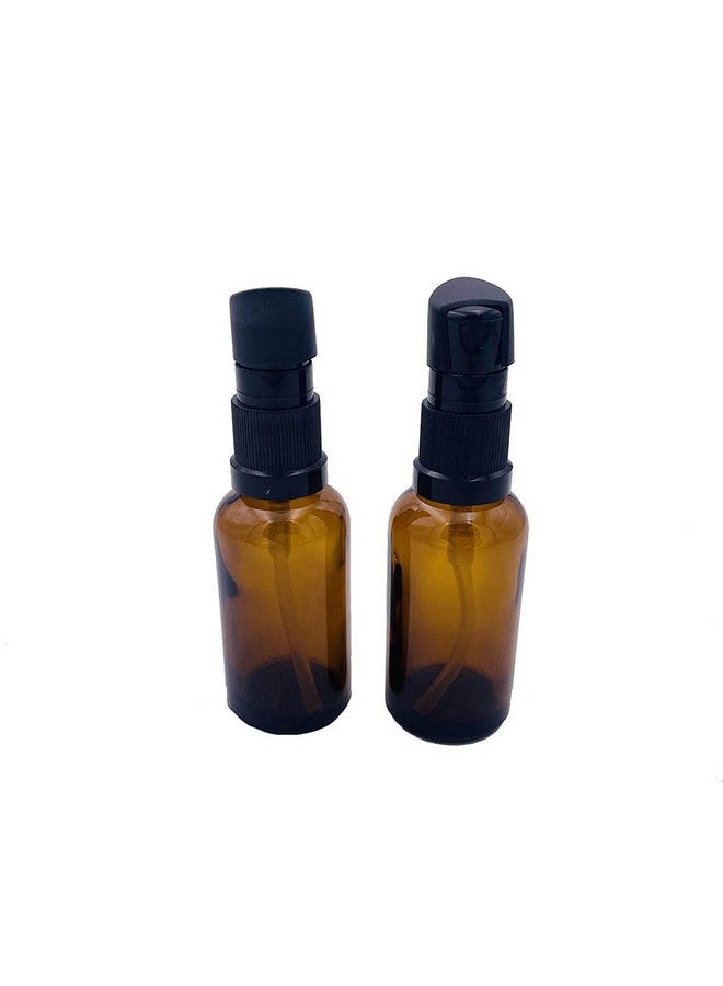 vipolish 6Pcs 30Ml 1 Oz Empty Refillable Amber Glass Lotion Bottles Portable Pump Bottles Makeup Sample Storage Holders Oil Shampoo Sample Containers - Image 2
