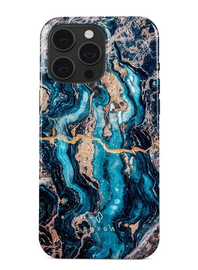 BURGA iPhone 14 Pro Max Case, 2 Piece Hard Shell + TPU Silicone Interior, Shock Absorption, All Port Accessible, Raised Bezel For Screen & Camera Protection, Never Fading HQ Print,Mystic River