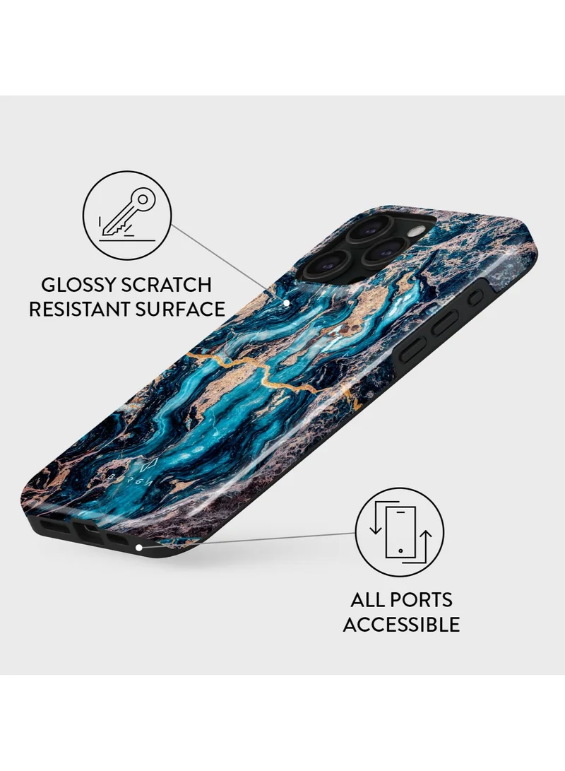 BURGA iPhone 14 Pro Max Case, 2 Piece Hard Shell + TPU Silicone Interior, Shock Absorption, All Port Accessible, Raised Bezel For Screen & Camera Protection, Never Fading HQ Print,Mystic River