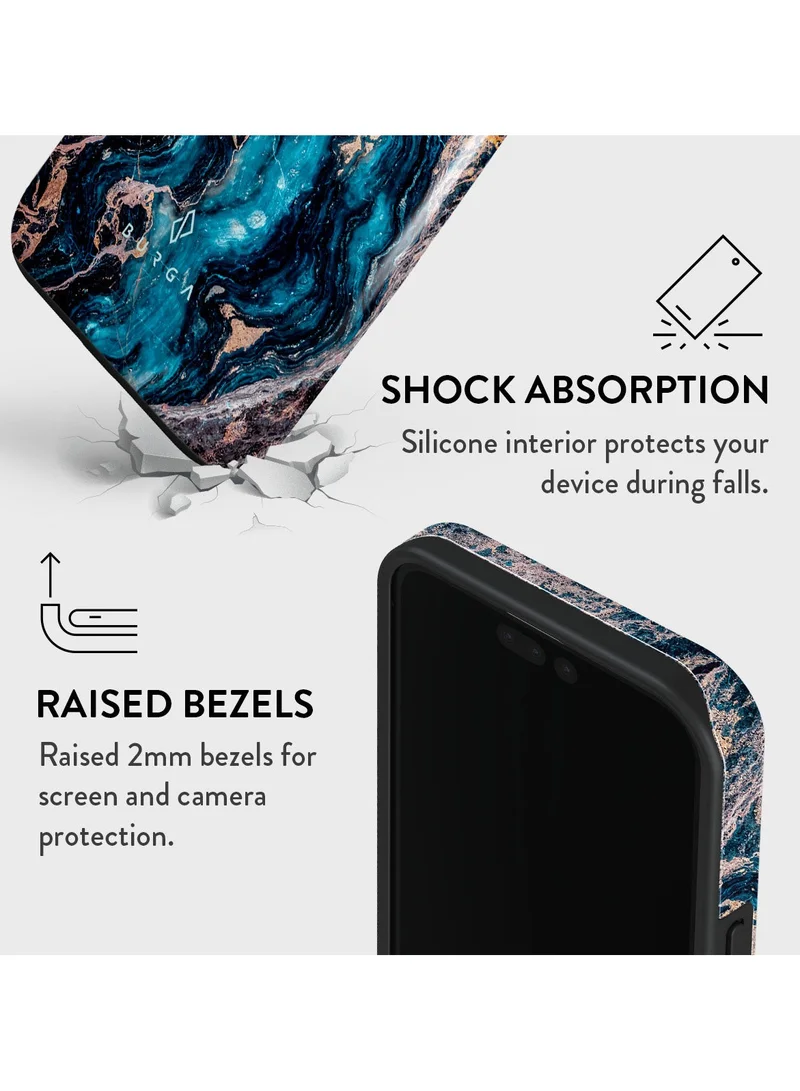 BURGA iPhone 14 Pro Max Case, 2 Piece Hard Shell + TPU Silicone Interior, Shock Absorption, All Port Accessible, Raised Bezel For Screen & Camera Protection, Never Fading HQ Print,Mystic River