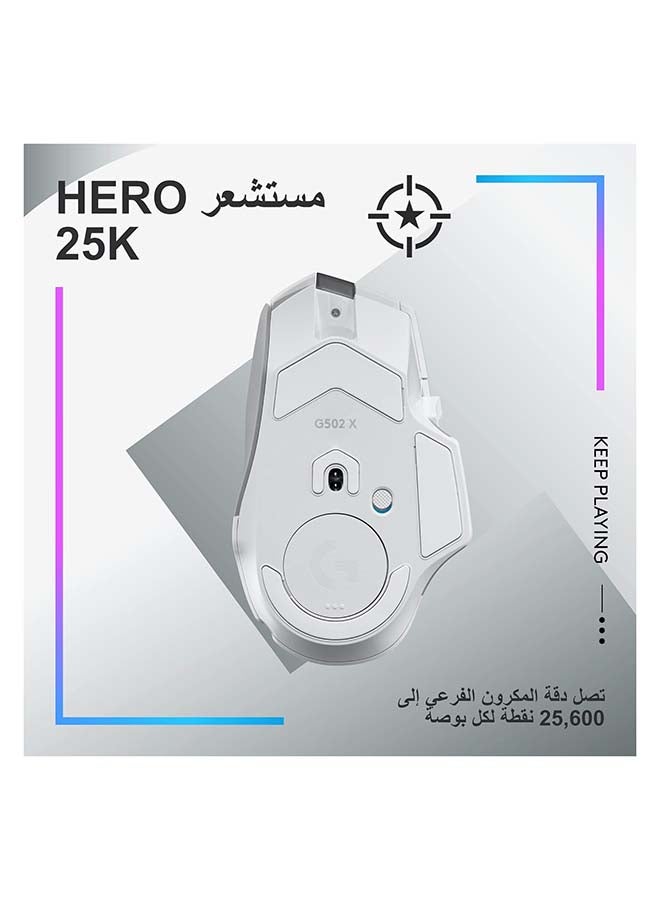 Logitech G502 X PLUS LIGHTSPEED Wireless RGB Gaming Mouse - Optical mouse with LIGHTFORCE hybrid switches, LIGHTSYNC RGB, HERO 25K gaming sensor, compatible with PC - macOS/Windows- White I 910-006173 - Image 4