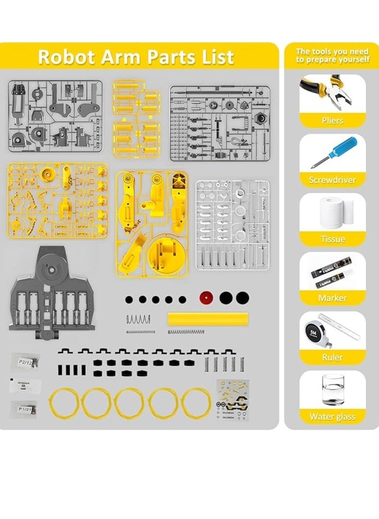 M MIAOYAN - TEM toys, aquatic robot arm kit, robotic arm, engineering kit, robotics kit, kids science kit, science experiment toys STEM projects for kids aged 8+ - Image 1