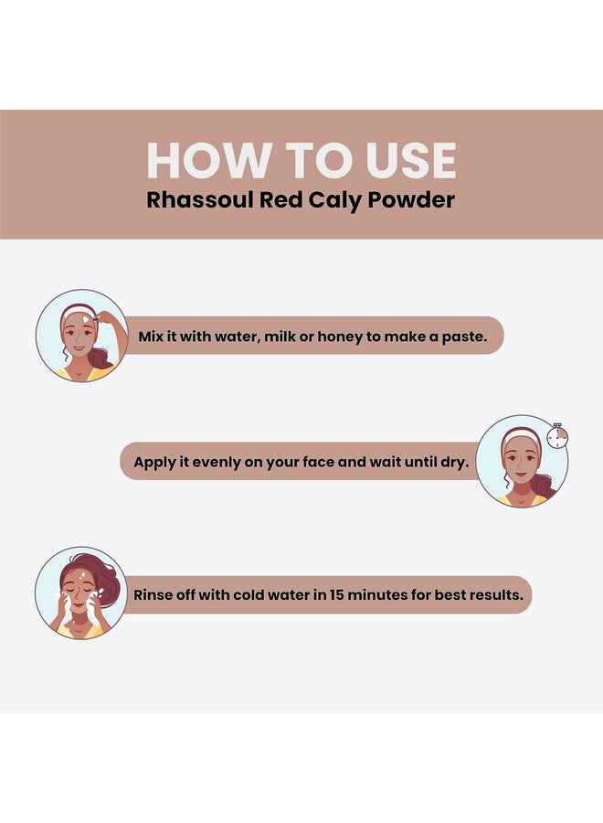 minature Rhassoul Red Clay Powder For Face Deep Cleansing, Even Skin Tone, Acne And Hair Care | All Skin Type & Unisex Use| 100% Pure & Herbal Hair & Skin Care Mask | 227G (8 Oz) Pack Of 1 - Image 4
