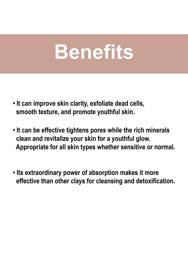 minature Rhassoul Red Clay Powder For Face Deep Cleansing, Even Skin Tone, Acne And Hair Care | All Skin Type & Unisex Use| 100% Pure & Herbal Hair & Skin Care Mask | 227G (8 Oz) Pack Of 1 - Image 3