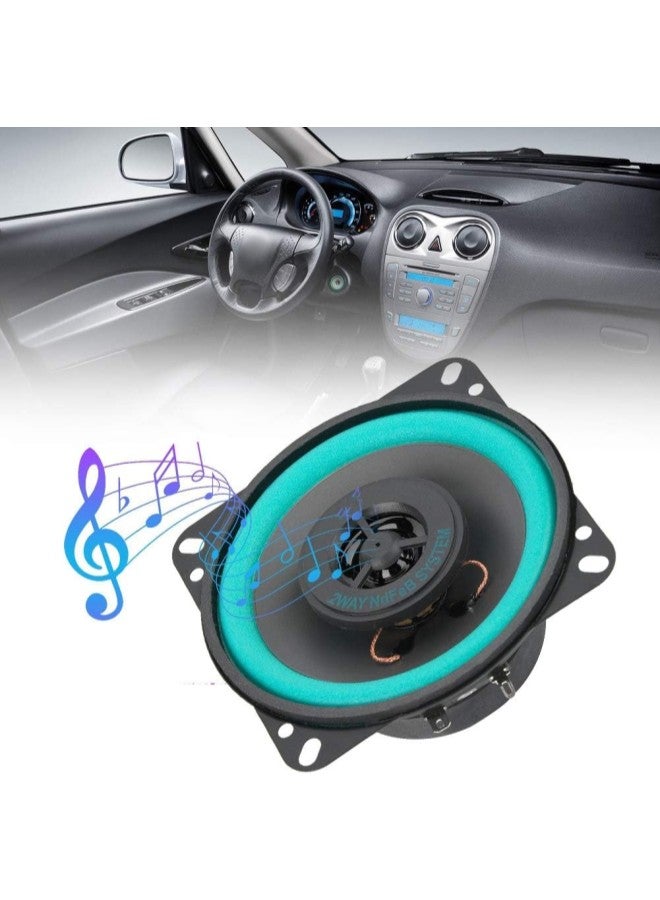 klarako 2pcs 4 Inch 100W Car Tweeter Super Power Loud Speaker Vehicle Door Music Audio Speakers Black + Green  - Image 5