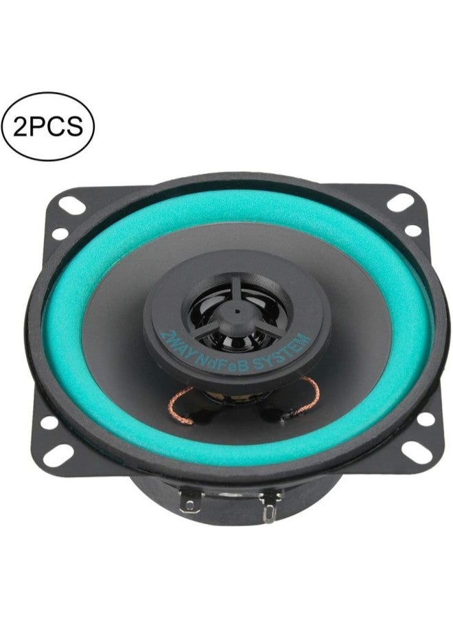 klarako 2pcs 4 Inch 100W Car Tweeter Super Power Loud Speaker Vehicle Door Music Audio Speakers Black + Green  - Image 3
