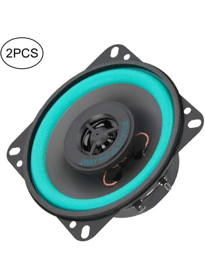 klarako 2pcs 4 Inch 100W Car Tweeter Super Power Loud Speaker Vehicle Door Music Audio Speakers Black + Green  - Image 2
