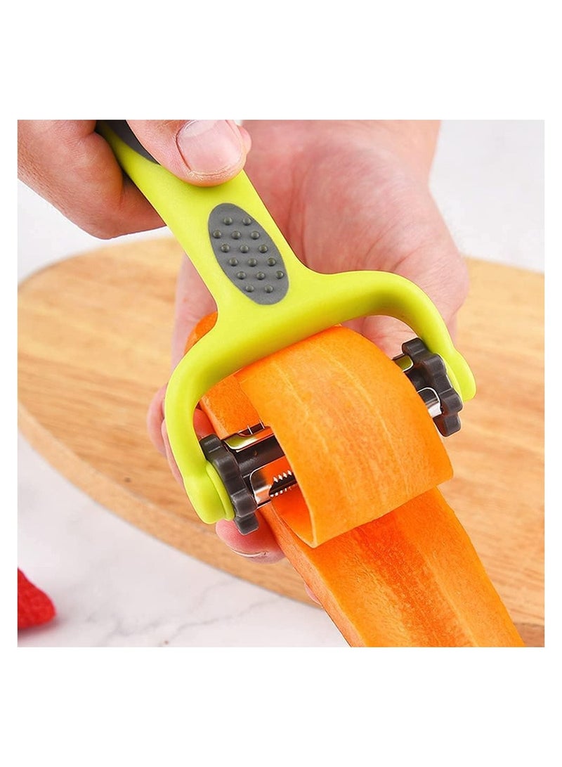 KASTWAVE Fruit Potato Peelers Sets for Kitchen, Vegetable Peeler with Non-slip Handle,  I and Y Type Peeler Stainless Steel Blades for Apple Fruit Cucumber Carrot Potatoes, 3 Pcs - Image 5