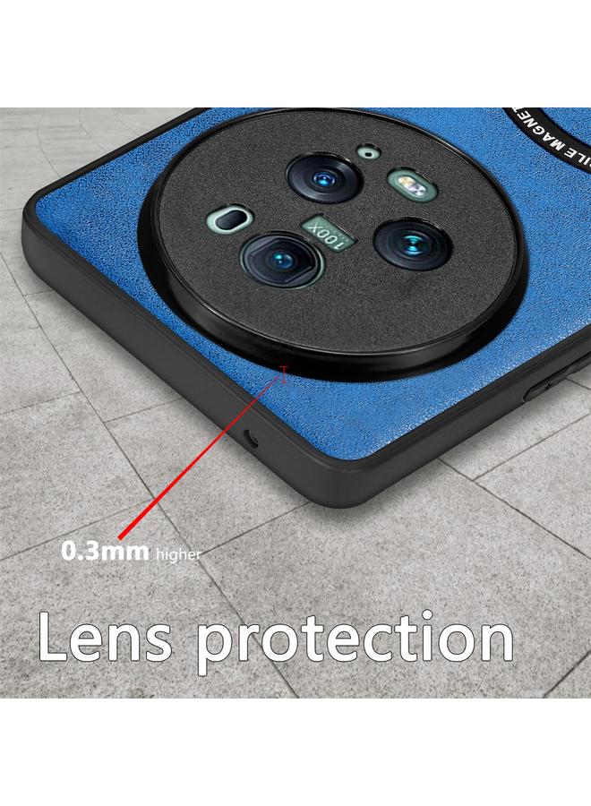 S-TOP Case For Honor Magic 5 Pro Solid Color Skin-feel Leather Back Cover Magsafe Phone Case - Image 3