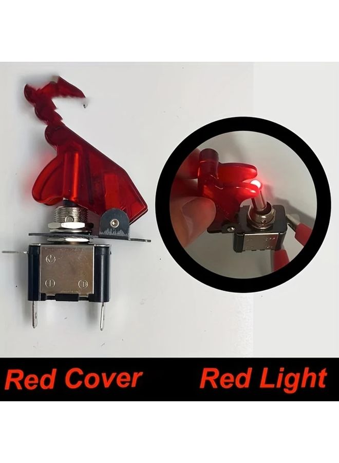 Green LED Light Toggle Switch For Cars 12V 20A On Off Rocker Control Easy Install - Image 3