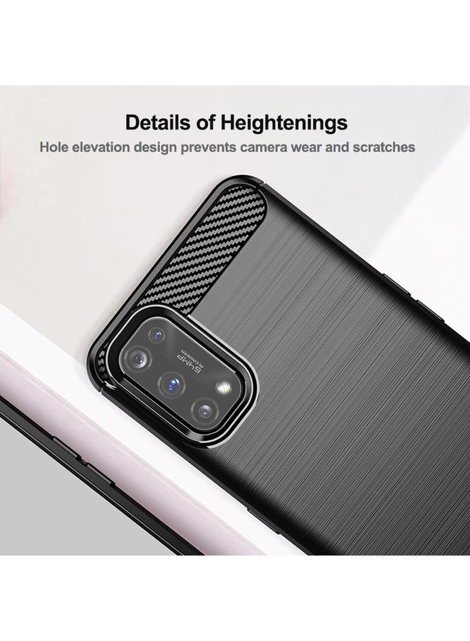 S-TOP Case For Realme 7 Pro Brushed Texture Carbon Fiber TPU Phone Case - Image 5