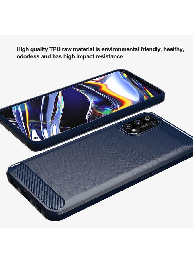 S-TOP Case For Realme 7 Pro Brushed Texture Carbon Fiber TPU Phone Case - Image 4