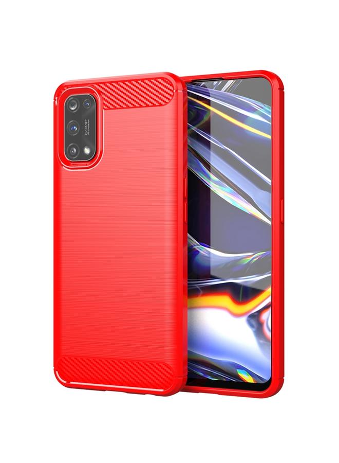 S-TOP Case For Realme 7 Pro Brushed Texture Carbon Fiber TPU Phone Case - Image 1