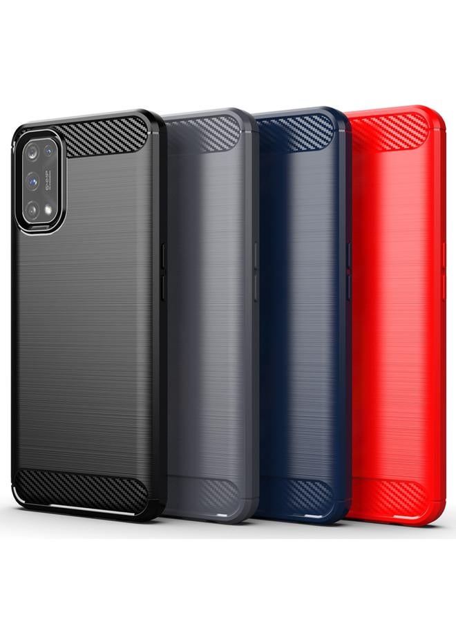 S-TOP Case For Realme 7 Pro Brushed Texture Carbon Fiber TPU Phone Case - Image 2