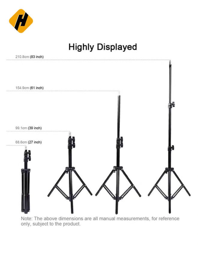 HuHa 10 Inch Selfie Ring Light with 210CM Tripod & Cell Phone Holder & Bluetooth Remote Shutter for Live Stream, YouTube Video, Makeup  - Image 2