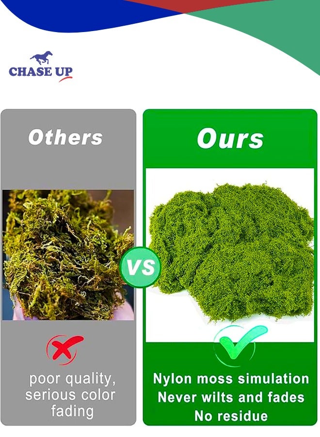 Chase Up Fake Moss,Faux Moss for Plants Indoor Fake Green Moss for Potted Plants 3.5OZ Moss Decor Artificial Faux Moss Crafts Preserved Moss DIY Decorative Moss Table Centerpieces Decor Garden Floral Wedding  - Image 3