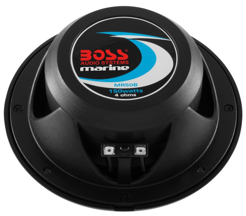 BOSS Audio Systems MR50B 5.25 inch Marine Stereo Boat Speakers - 150 Watts (pair), 2 Way, Full Range Audio, Tweeters, Coaxial, Weatherproof, Sold in Pairs - Image 4