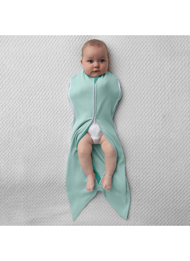 SwaddleMe SwaddleMe Room to Grow Pod - 0-6 Months, 1-pack (Teal Waves) Expandable Baby Swaddle Grows with Baby and Helps Prevent The Startle Reflex for Comfortable Sleep  - Image 5