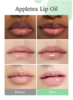 NOONI Korean Lip Oil Appletea | With Apple Seed Oil Lip Stain Moisturizing Glowing Revitalizing And Tinting For Dry Lips With Green Tea Extract 0.12 Fl Oz (Clear)  - Image 5