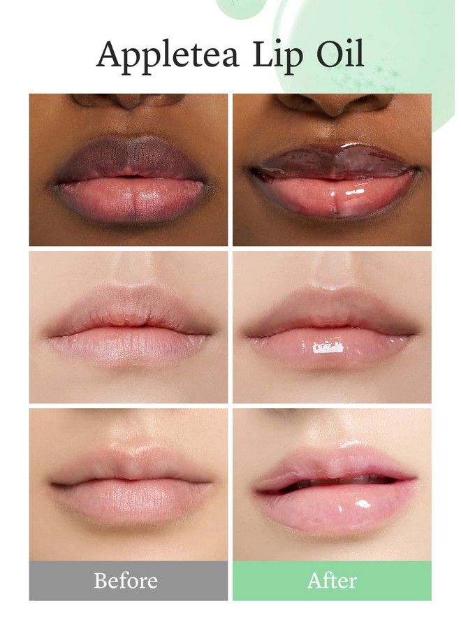 NOONI Korean Lip Oil Appletea | With Apple Seed Oil Lip Stain Moisturizing Glowing Revitalizing And Tinting For Dry Lips With Green Tea Extract 0.12 Fl Oz (Clear) - Image 5